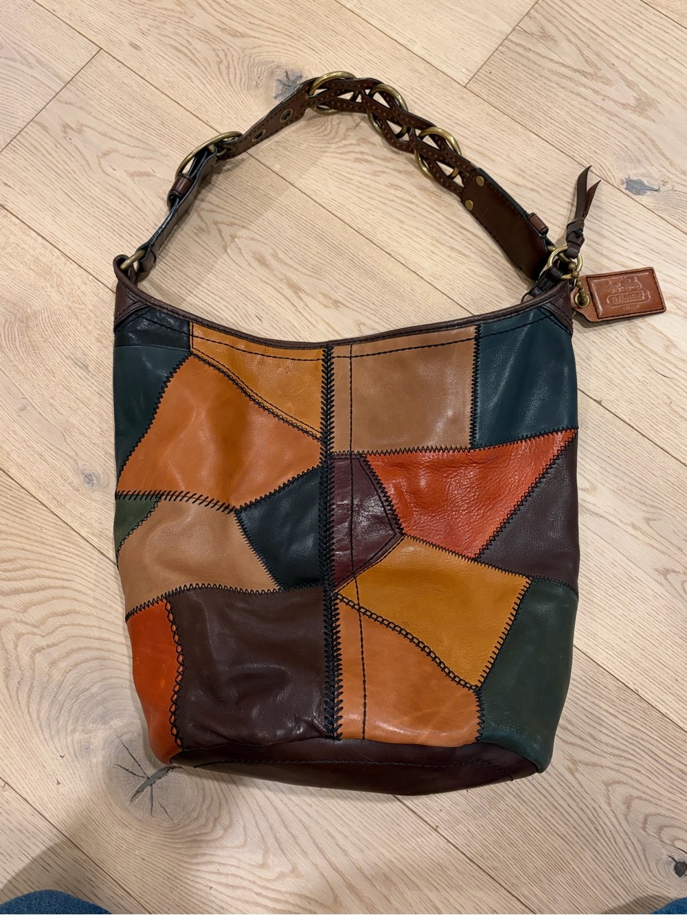 COACH Bleecker Leather Patchwork Large Feed Duffle Ltd Ed. #11465 Shoulder Bag - Picture 4 of 5